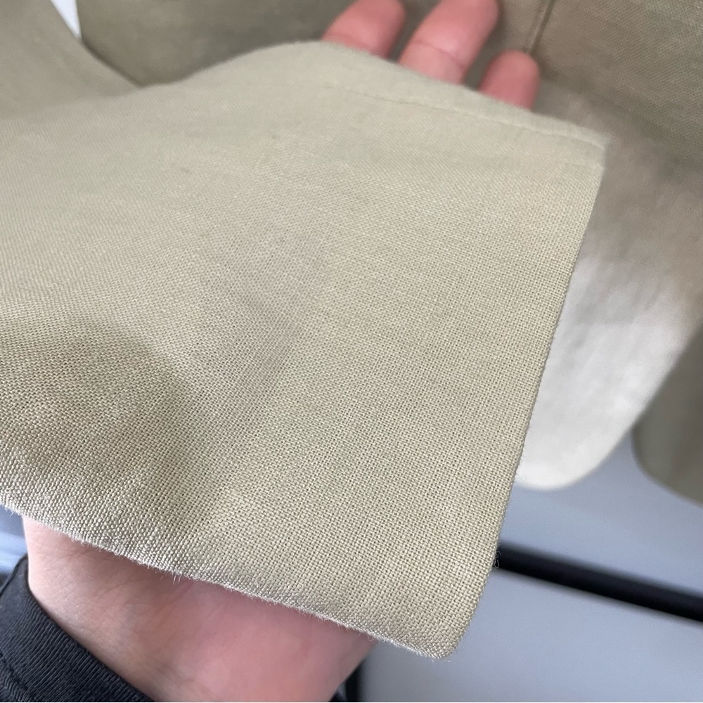 [0] Banana Republic Stretch Beige Linen & Rayon Blend Blazer Made In Italy - Picture 9 of 10